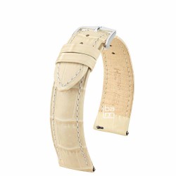 bracelet cuir hirsch duke beige 18mm