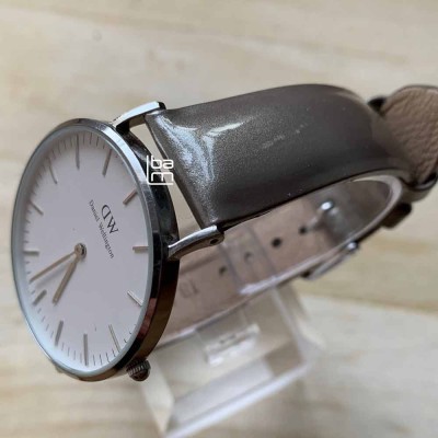 Watchstrap Hirsch Diva silver color 18mm women