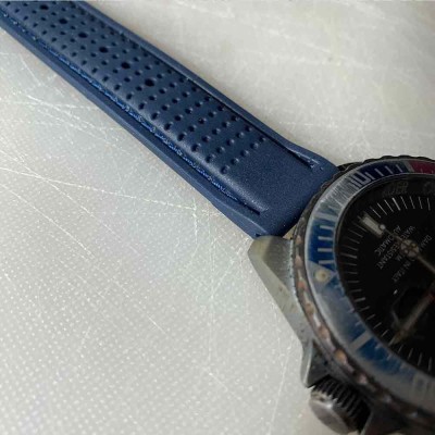 Diving bracelet 20mm blue with blue stiching