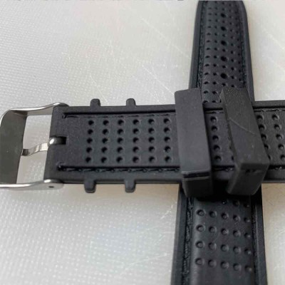 Diving bracelet 20mm black with stiching