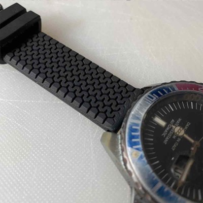Diving bracelet 20mm black with 2 sides