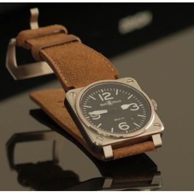 Bracelet Bell and ROSS BR03 BR01HORSEMAN Nubuck Naturel
