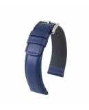 Bracelet Hirsch RUNNER bleu marine lisse 22mm waterproof
