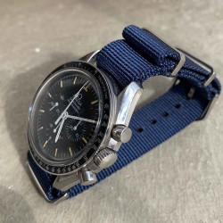 NATO Strap 20mm BLEU compatible OMEGA speedmaster