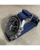 NATO Strap 20mm BLEU compatible OMEGA speedmaster