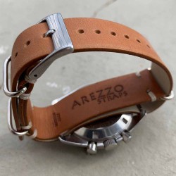 Bracelet NATO Arezzo Cuir marron 20mm