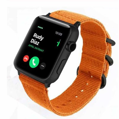 NATO pour APPLE Watch 42 ou 44mm orange