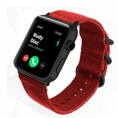NATO Strap for Apple Watch red PVD