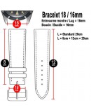 Bracelet de montre LIZARD Noir 18mm