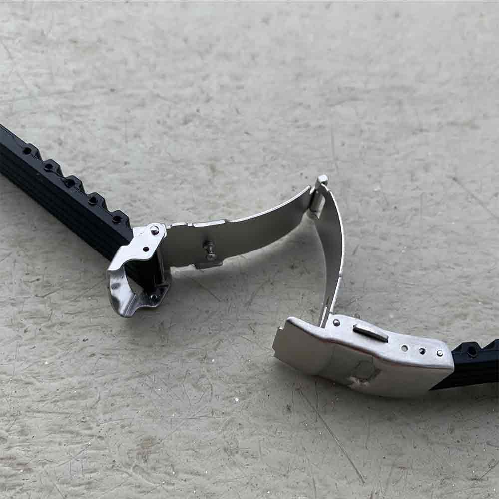 Bracelet Montre Silicone Avec Boucle Déployante - 14 à 24mm, Lavable, Couleurs Assorties