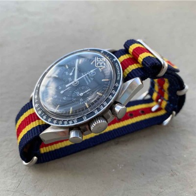 NATO Strap 20mm Blue yellow red line – Sport & Diving