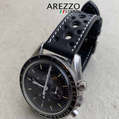 Bracelet Arezzo MARANELLO Rally 20mm black leather