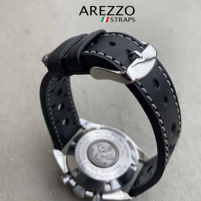 Bracelet Arezzo MARANELLO Rally 20mm black leather