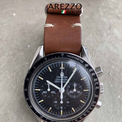 NATO STRAP Arezzo NATOSCAN 20mm dark brown leather