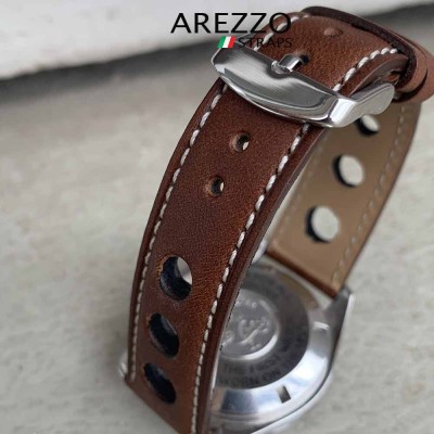 Bracelet Rallye MONZA 20mm dark brown leather AREZZO