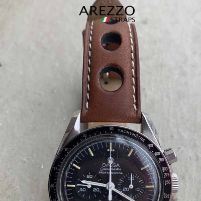 Bracelet Rallye MONZA 20mm dark brown leather AREZZO