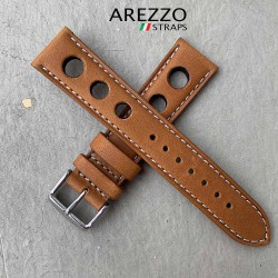 bracelet montre rallye arezzo cuir beeige 20mm