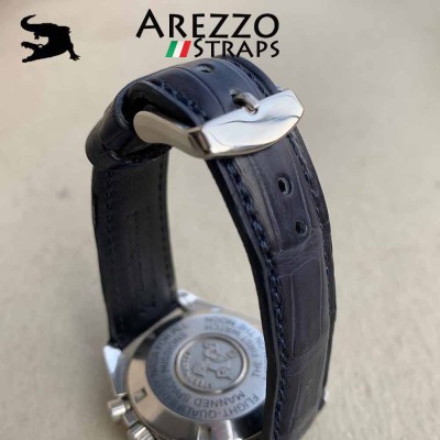 AREZZO CROCODILE SQUARE 20mm blue