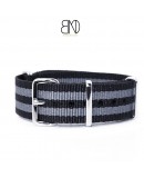 NATO Strap 20mm James Bond Black Grey