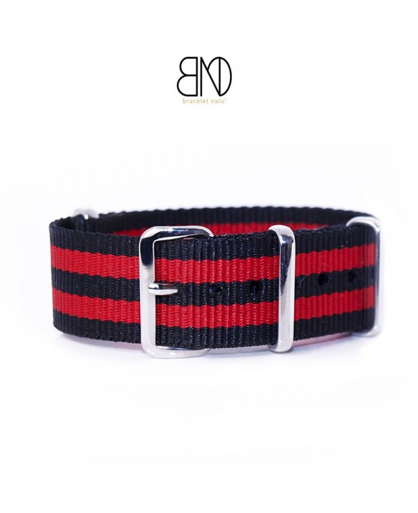 NATO Strap 20mm James Bond Black Red