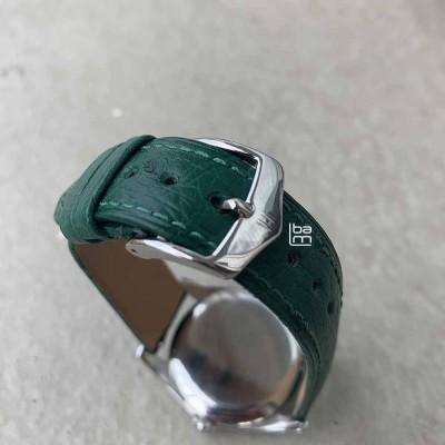 Bracelet Hirsch MASSAI Autruche VERT 18mm