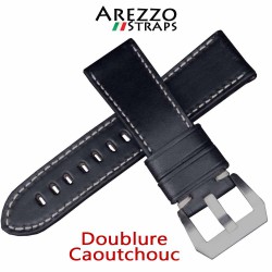 Bracelet Arezzo MILITARE 24mm Noir montre panerai