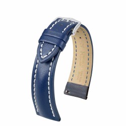 Bracelet Heavy Calf Bleu Breitling 24mm couture blanche