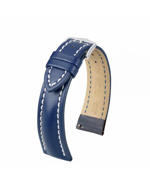 Bracelet Heavy Calf Bleu Breitling 24mm couture blanche