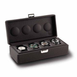 Coffret 4 Montres - Scatola 4B OSXL Oversize cuir chocolat graine