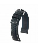 bracelet hirch carbone noir 20mm