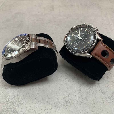Watchbox matt black glasstop for 10 watches