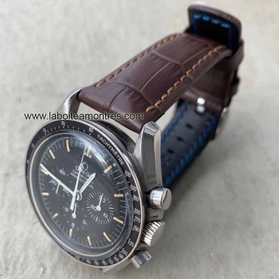 Watchstrap Hirsch Grand Duke dark brown 20mm