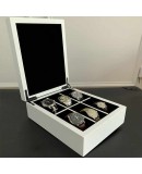 Coffret 6 montres Laque blanc mat geneva