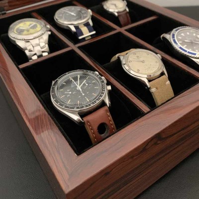 Coffret 6 montres Makassar vitré GENEVA