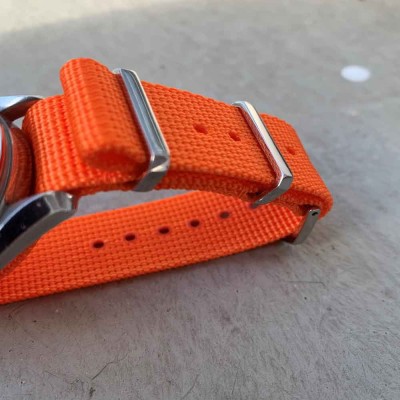 NATO Strap 20mm orange compatible OMEGA speedmaster