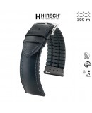 Bracelet Hirsch james Caoutchouc 22mm Cuir waterproof