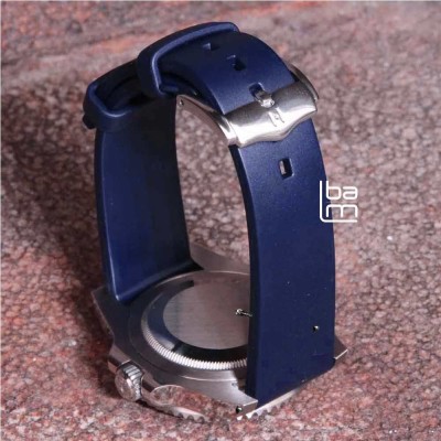 Watchstrap Hirsch PURE Blue 20mm Rubber