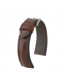 Bracelet Hirsch LUCCA Marron Foncé 22mm