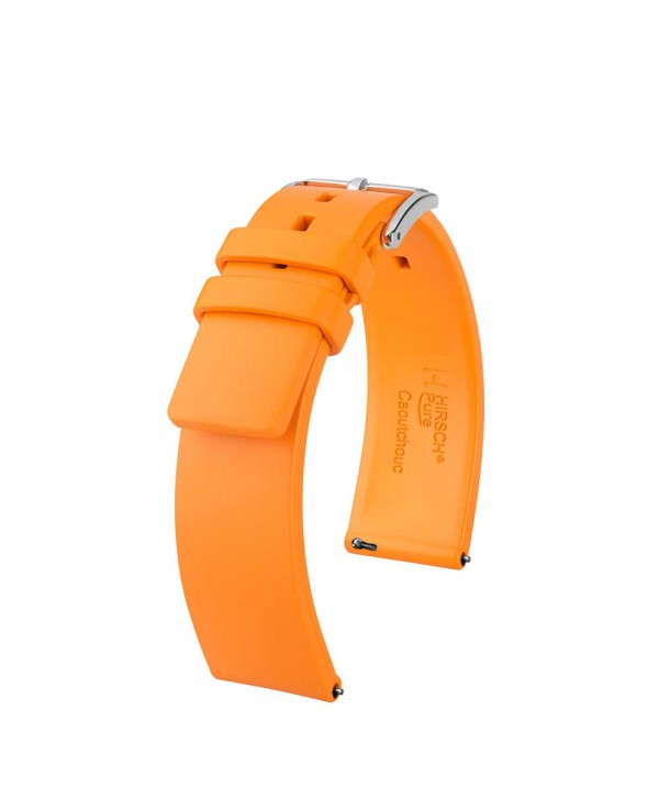 Bracelet Hirsch PURE 22mm Coutchouc Orange