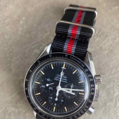 Bracelet de montre NATO 20mm Noir gris rouge