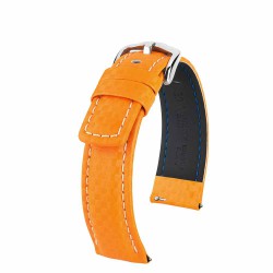 bracelet hirsch carbone orange waterproof