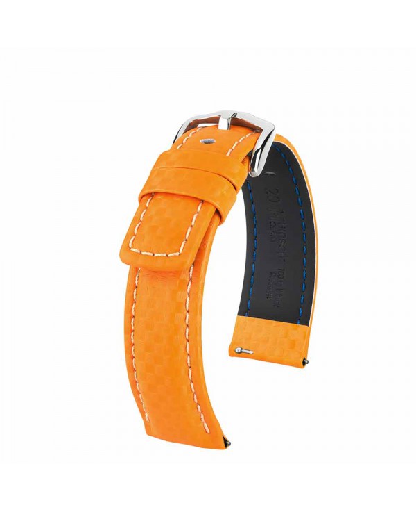 bracelet hirsch carbone orange waterproof