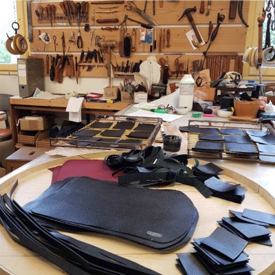 Leather pouch for 6 watches Grandval BROWN
