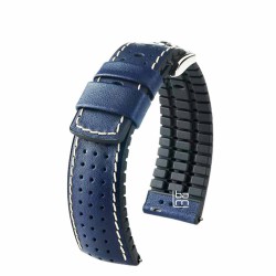 Bracelet Hirsch TIGER bleu 22mm