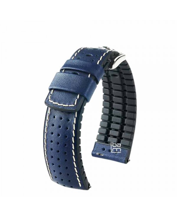 Bracelet Hirsch TIGER bleu 22mm