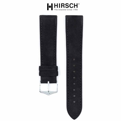 Bracelet Hirsch OSIRIS NUBUCK noir 20mm