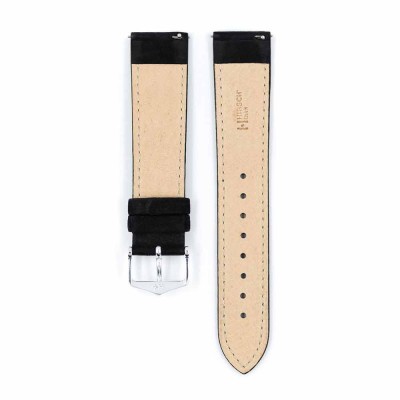 Bracelet Hirsch OSIRIS NUBUCK noir 20mm