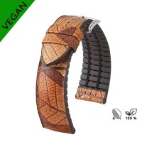 Bracelet Hirsch LEAF VEGAN 20mm brown