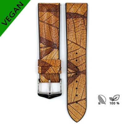 Bracelet LEAF Vegan 20mm marron