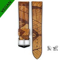 Bracelet Hirsch LEAF VEGAN 20mm brown